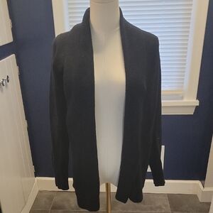 LOFT Black Open Front Cardigan